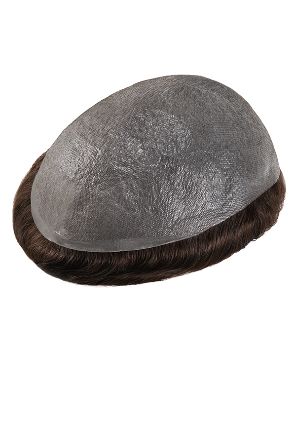 CNG | 0.02~0.04mm 8''x10'' 90% Dichte Super Ultra Thin Skin Men's V-looped Hair System - Lightly Dense, Fully Natural