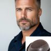 Australia | 15x20cm/16x24cm/20x25cm 130% Density French Lace Top with Thin Skin Perimeter Men's Hairpiece