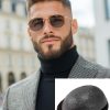 BIO | 0.04~0.06mm 8''x10'' 100% Densidad Piel Ultra Fina V-looped Postizos para Hombre - Ligero, Brillo Mate