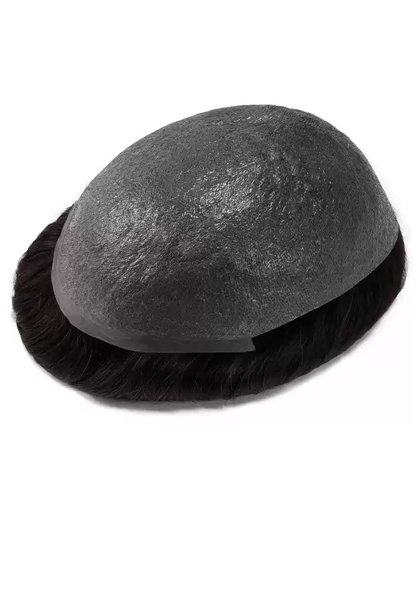 BIO | 0.04~0.06mm 8''x10'' 100% Densidad Piel Ultra Fina V-looped Postizos para Hombre - Ligero, Brillo Mate