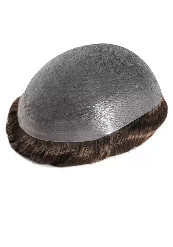 Thin Skin | 0.08~0.10mm 8‘’x10‘’ 115% Density Super Thin Skin Men's V-looped Hair System - Effortless, Easy to Wear