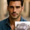 Versalite |  6" 130% Density Men's Hair System with French Lace Front and a Fine Mono Top with Thin Skin