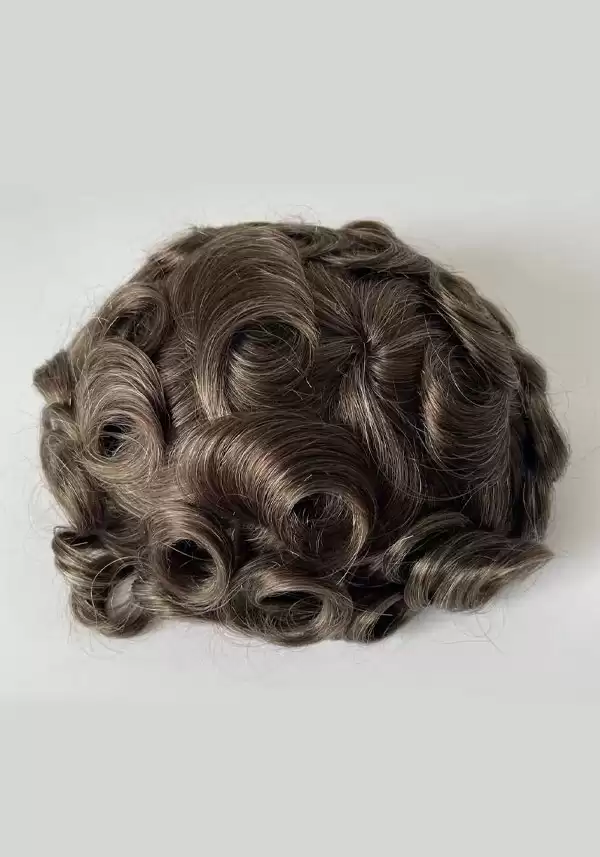 Hollywood | 6" 130% Dichte französische Spitze vorne und oben mit Polyskin im Perimeter | Aufgewertetes Haar