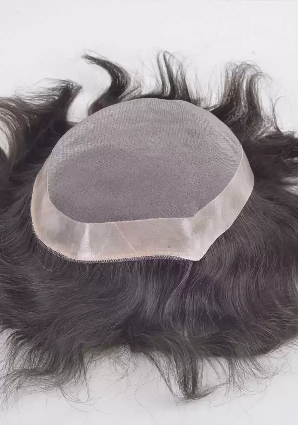 Dura Mono |  6" 130% Density Men's Hair System with with Fine Mono and PU Perimeter