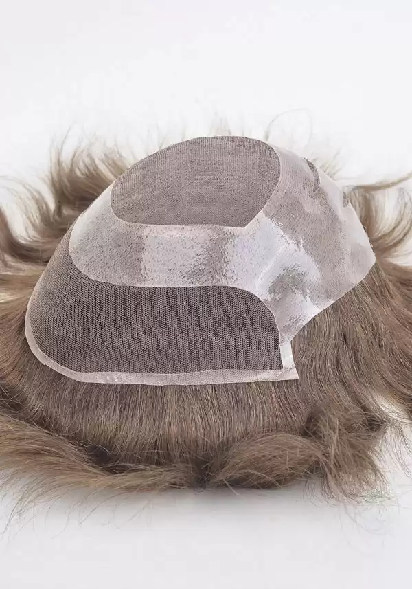 Versalite |  6" 130% Density Men's Hair System with French Lace Front and a Fine Mono Top with Thin Skin