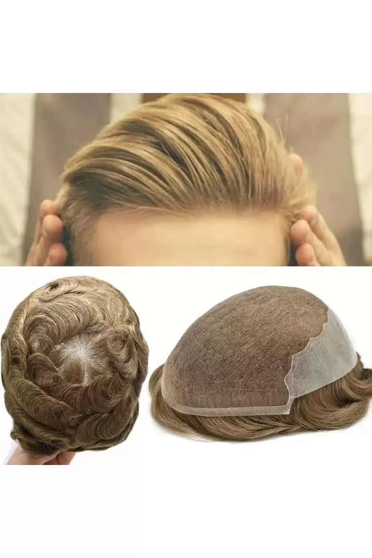 Q6 | 8‘’x10‘’ 115% Density French Lace with Thin Skin Hairpieces - Breathable, Easy to Attach