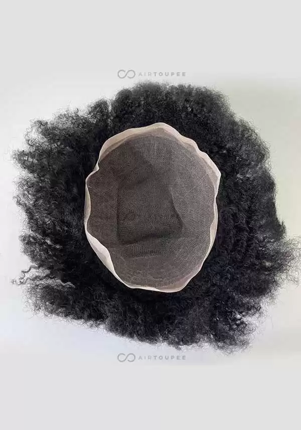Full Lace | Afro Wave Afrocan Hair for Men 8‘’x10‘’ 105% Density All Swiss Lace Hair System for Men - Soft, Airy Hold