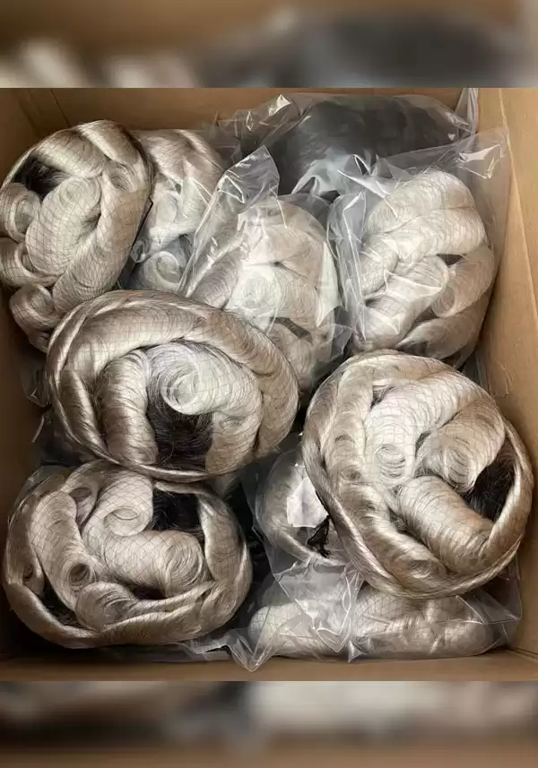 0,08mm PU Base | 1B/ 60 ombré weißblond kann in alle Farben gefärbt werden | #60RY