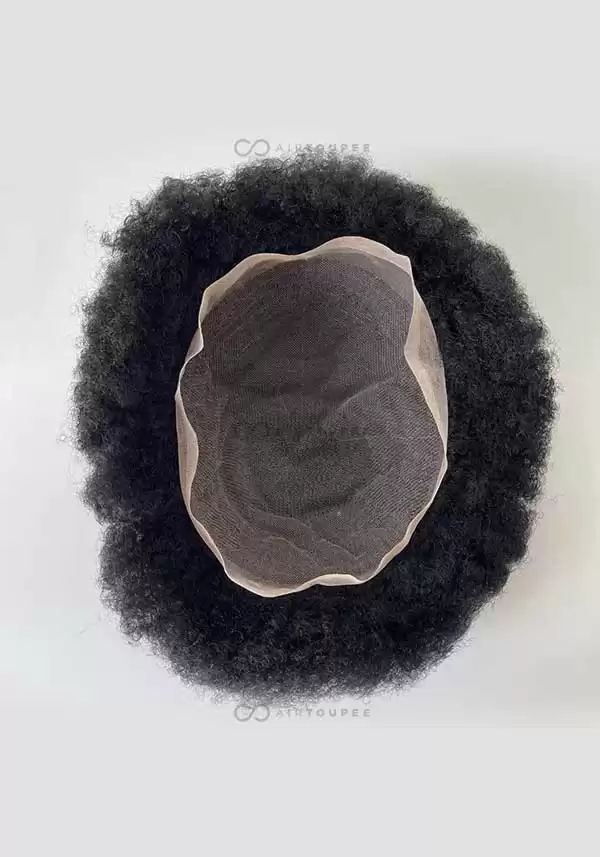 Full Lace | Afro Wave Afrocan Hair for Men 8‘’x10‘’ 105% Density All Swiss Lace Hair System for Men - Soft, Airy Hold