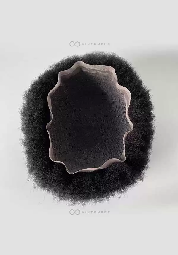 Full Lace | Afro Wave Afrocan Hair for Men 8‘’x10‘’ 105% Density All Swiss Lace Hair System for Men - Soft, Airy Hold