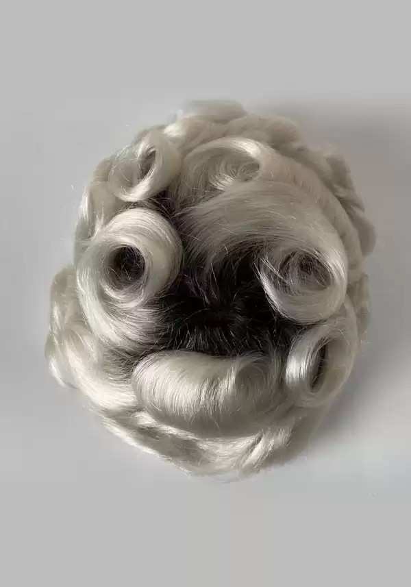 0,08mm PU Base | 1B/ 60 ombré weißblond kann in alle Farben gefärbt werden | #60RY