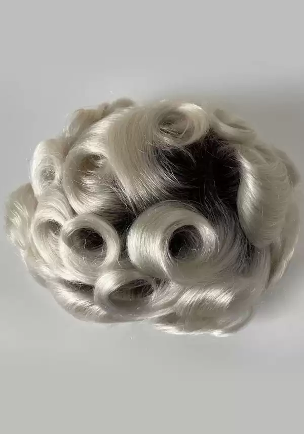 0,08mm PU Base | 1B/ 60 ombré weißblond kann in alle Farben gefärbt werden | #60RY