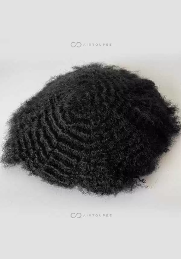 Full Lace | Afro Wave Afrocan Hair for Men 8‘’x10‘’ 105% Density All Swiss Lace Hair System for Men - Soft, Airy Hold
