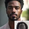 Full Lace | Afro Wave Afrocan Hair for Men 8‘’x10‘’ 105% Density All Swiss Lace Hair System for Men - Soft, Airy Hold