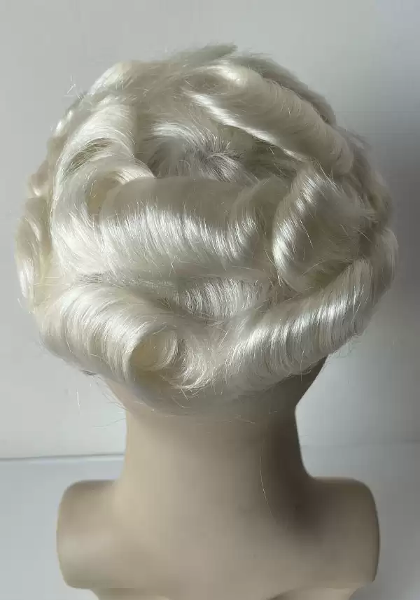 0.06mm PU Base | 8x10 inches white blonde virgin hair can be dyed to all colors \ 60RY