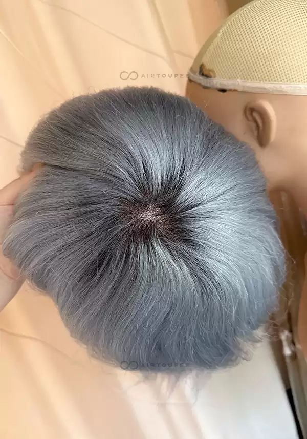 Alle Schweizer Spitze | 1B Grau Ombré Haar 8x10 Zoll geschnitten werden in verschiedenen Größen voller Spitze Basis