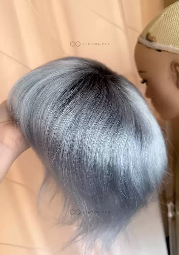 Alle Schweizer Spitze | 1B Grau Ombré Haar 8x10 Zoll geschnitten werden in verschiedenen Größen voller Spitze Basis