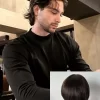 Custom Order | Parrucca da uomo su misura, misura 12 cm, densità 100%, colore castano