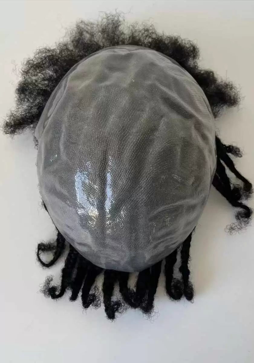 Cornrow | 8x10 #1/#1B Rizado Nudos decolorados 120% Densidad Base PU | Medio Denso, Atrevidamente Natural