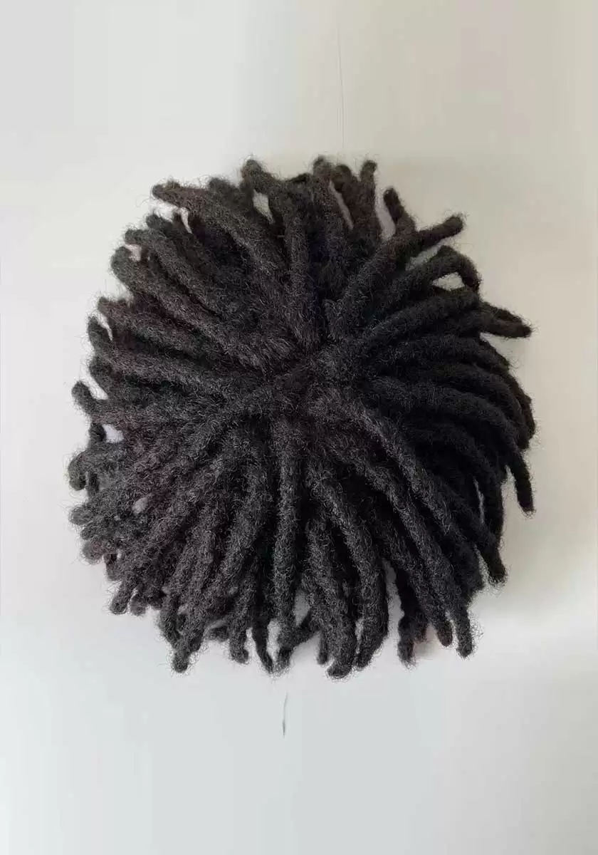 Afro Twist | 8x10 #1 #1B Braids for Men Brazilian Virgin Human Hair 130% Density Full French Lace | Upgraded Hair