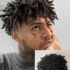 Afro Twist | 8x10 #1 #1B Braids for Men Brazilian Virgin Human Hair 130% Density Full French Lace | Upgraded Hair