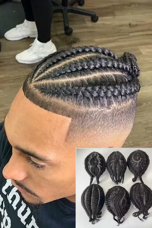 Cornrow | 8x10 #1/#1B Curly Bleached knots Haaransatz 120% Dichte All French Lace | Medium Dense, Boldly Natural