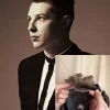 Hollywood | base 6x9 1B negro medio con algo de rubio miel en la línea frontal del cabello 100% densidad
