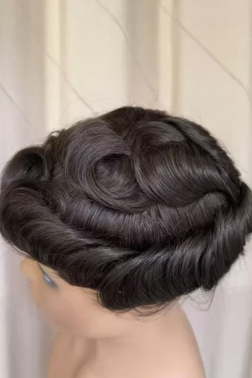 Hollywood | #2 Wavy 6inches 130% Density French Lace Front und Top mit Polyskin im Perimeter | Upgraded Hair