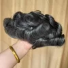 Thin skin V | Color 1B 40 medium black with 40% grey hair mixed 0.06 to 0.08 mm pu base 115% density size 8x10 inches can be cut into different sizes