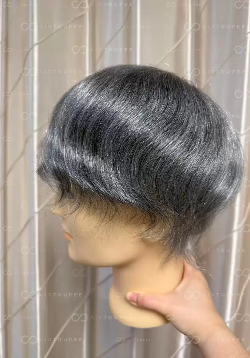 Hollywood | #1B50 6" 100% Density French Lace Front and Top with Polyskin in Perimeter | Upgraded Hair
