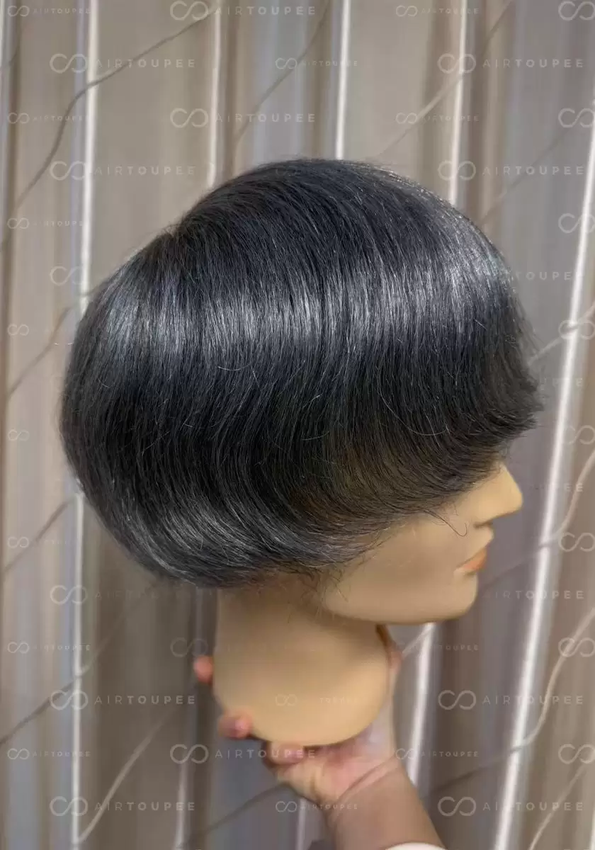 Hollywood | #1B50 6" 100% Density French Lace Front and Top with Polyskin in Perimeter | Upgraded Hair
