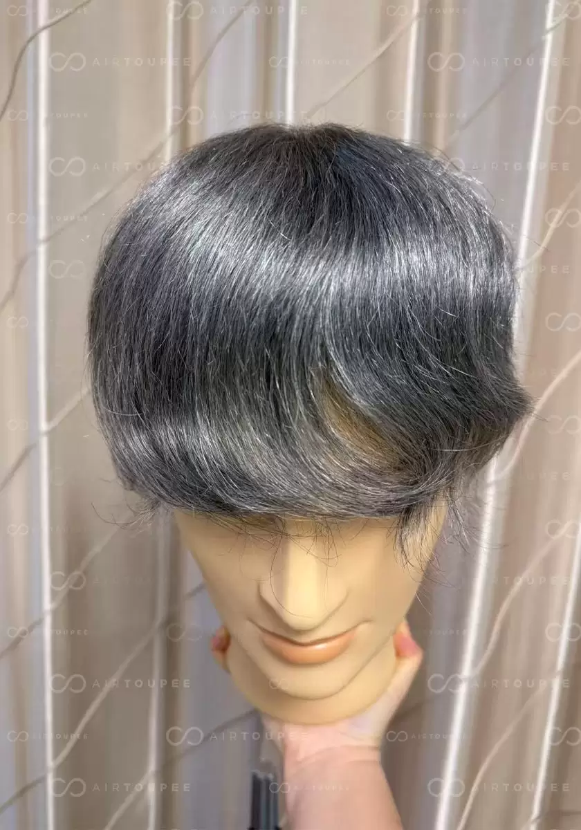 Hollywood | #1B50 6" 100% Density French Lace Front and Top with Polyskin in Perimeter | Upgraded Hair