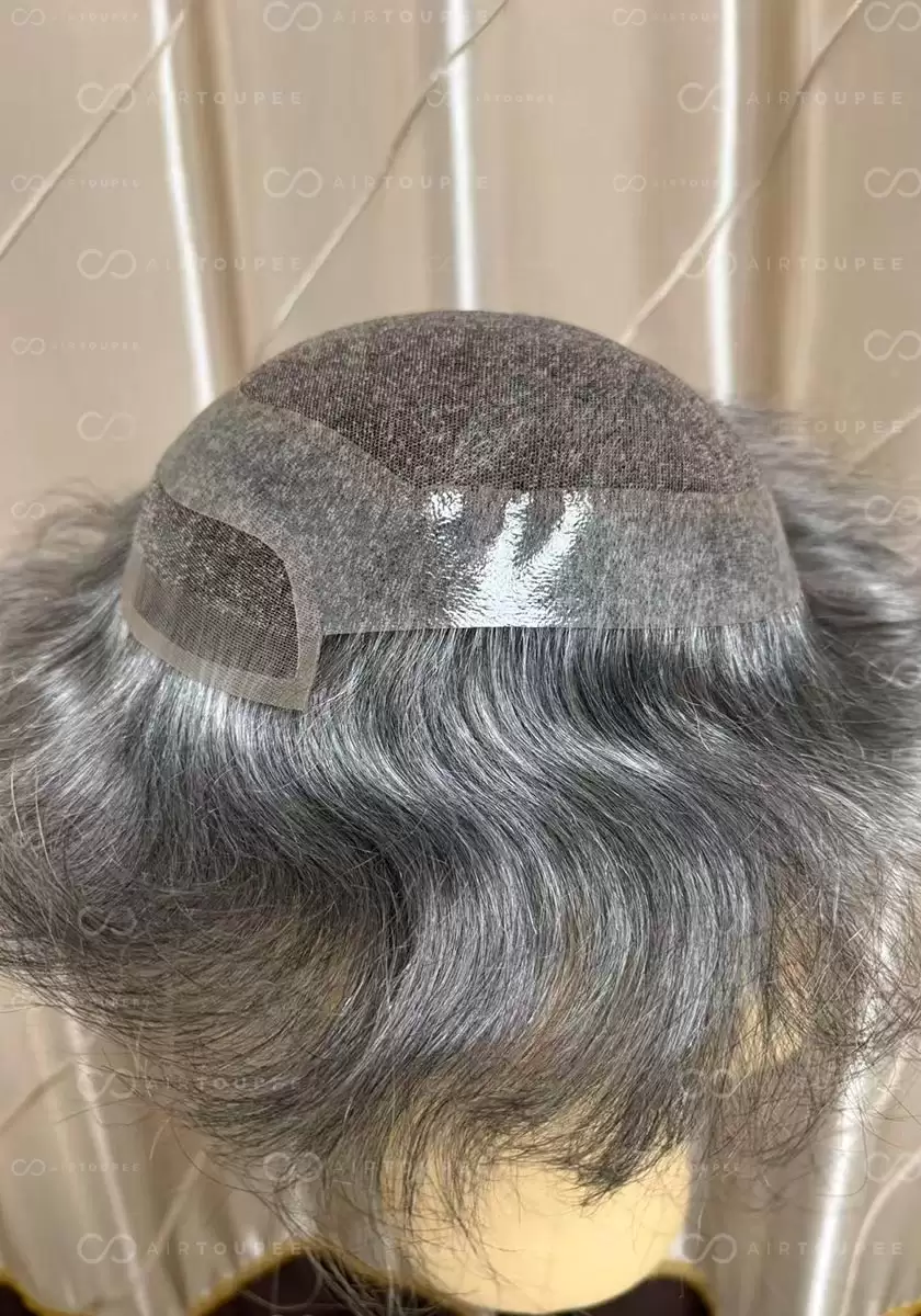 Hollywood | #1B50 6" 100% Density French Lace Front and Top with Polyskin in Perimeter | Upgraded Hair