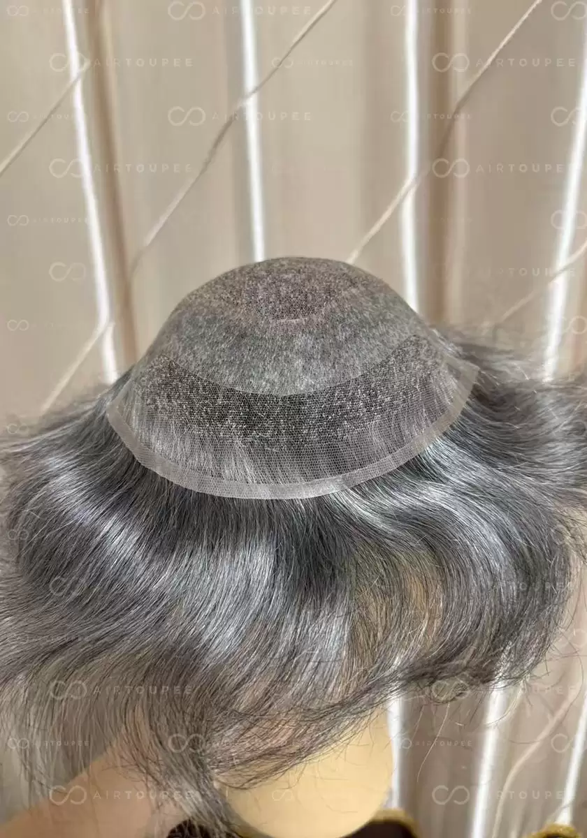 Hollywood | #1B50 6" 100% Density French Lace Front and Top with Polyskin in Perimeter | Upgraded Hair