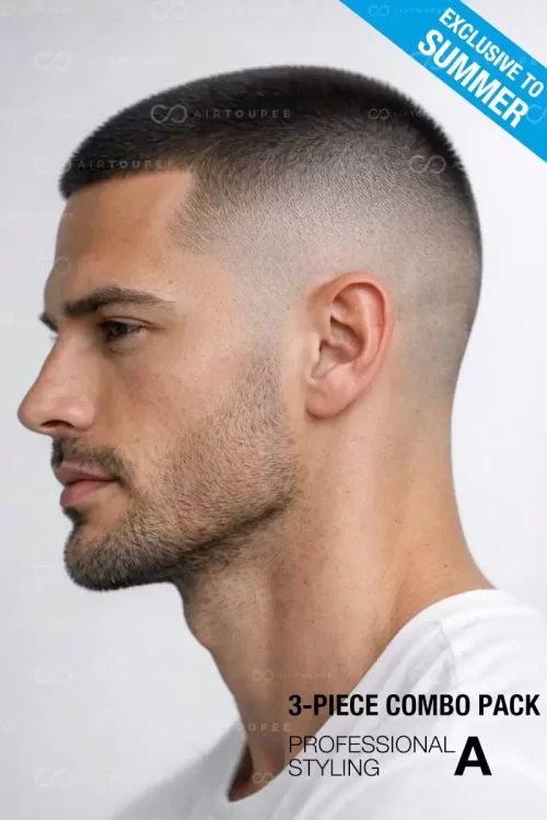 [Summer Deal] airtoupee Hairstyle A Full Lace Men Toupee 3-Pc Bundle (9ea/Orig 1) Member Extra Disc